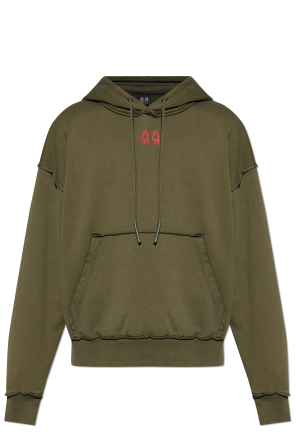 【typeservice】24fw Ruffled Hoodie Jumper Grey Sweatshirt with logo 44 Label Group - Vitkac France